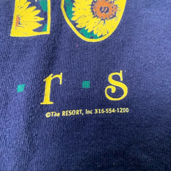 047 - VINTAGE 90s SUNFLOWERS KANSAS FLORAL SHORT SLEEVE T SHIRT - Picture 3 of 4